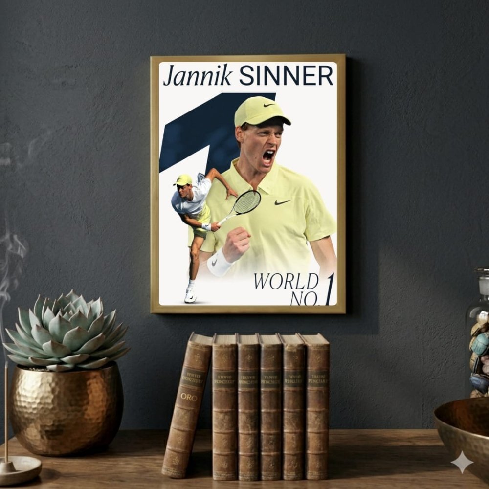 Jannik sinner - tennis - Vibes DistrictJannik sinner - tennis poster GoldVibes District