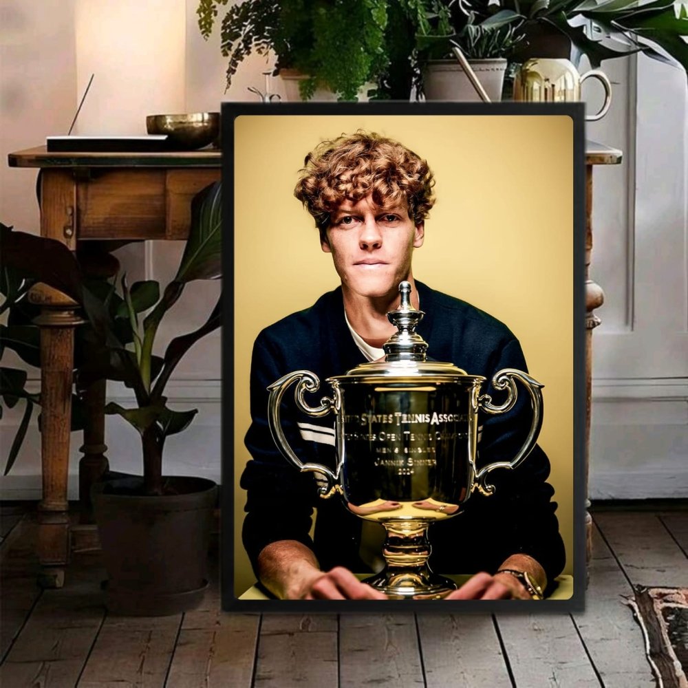 Jannik sinner - tennis - Vibes DistrictJannik sinner - tennis poster GoldVibes District