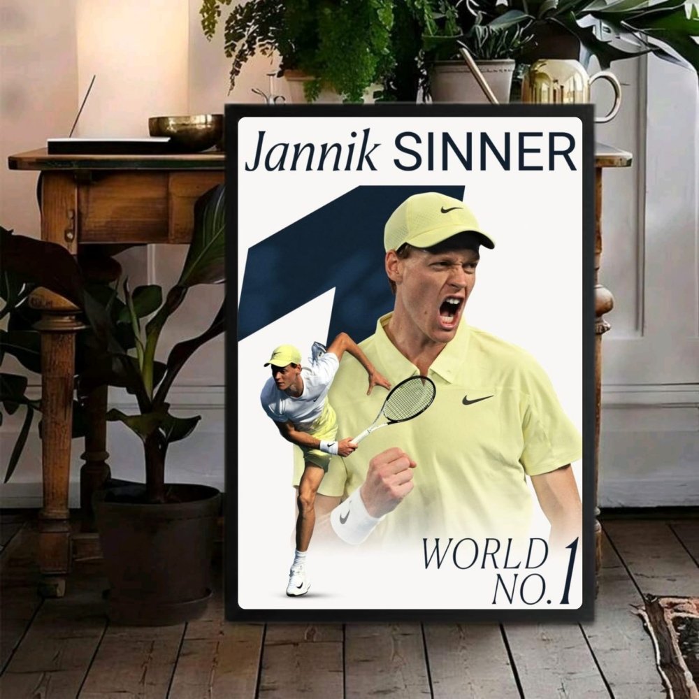 Jannik sinner - tennis - Vibes DistrictJannik sinner - tennis poster GoldVibes District