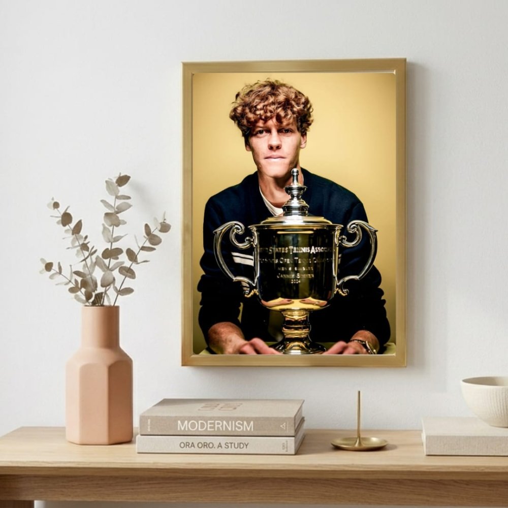 Jannik sinner - tennis - Vibes DistrictJannik sinner - tennis poster GoldVibes District