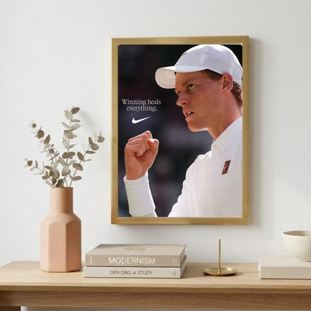 Jannik sinner - tennis - Vibes DistrictJannik sinner - tennis poster GoldVibes District