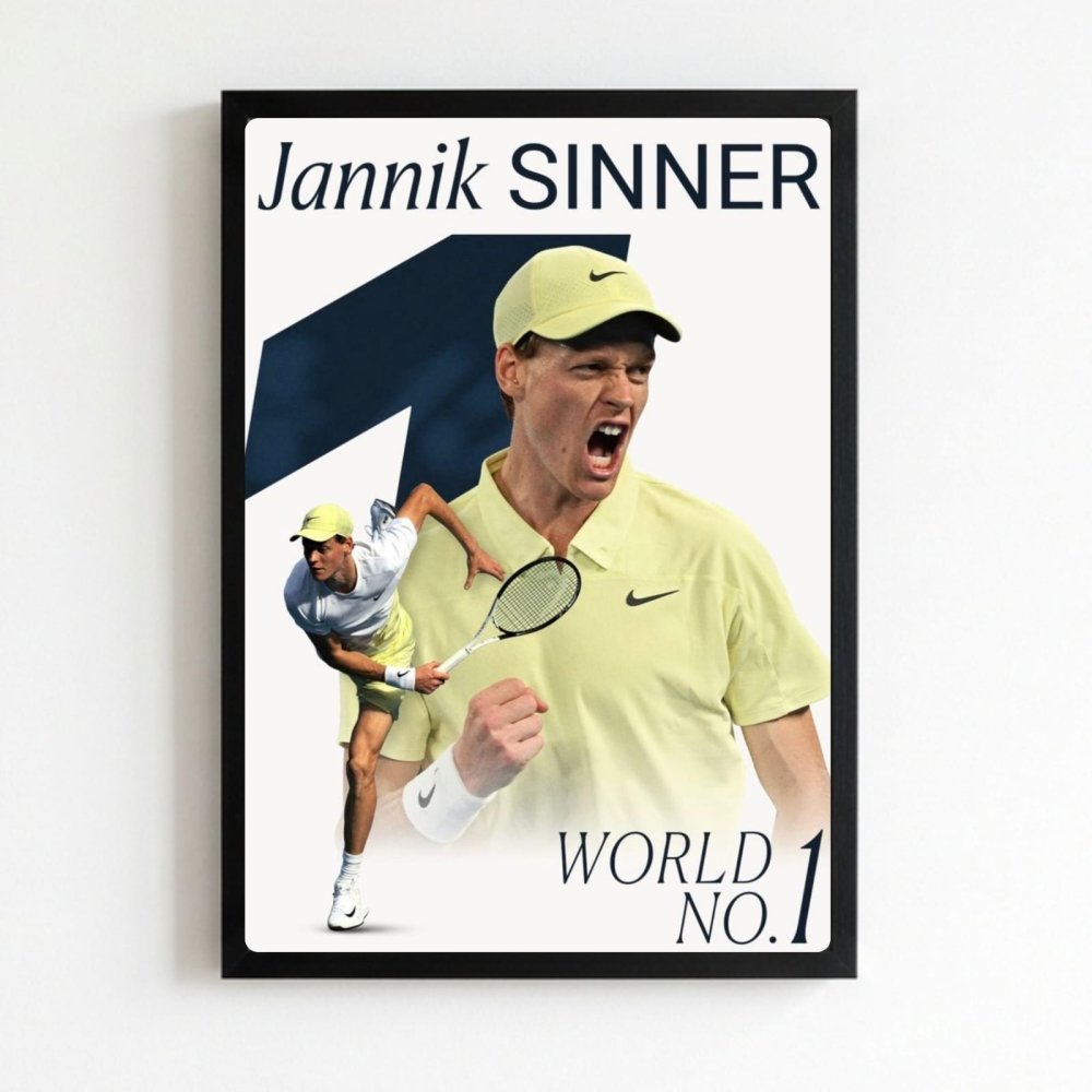 Jannik sinner - tennis - Vibes DistrictJannik sinner - tennis poster NeroVibes District
