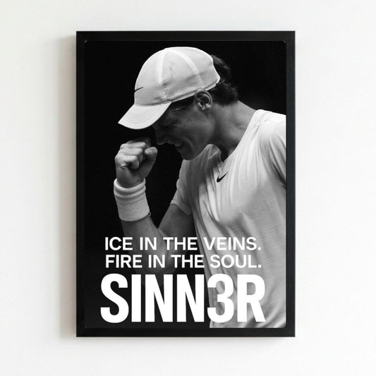 Jannik sinner - tennis - Vibes DistrictJannik sinner - tennis poster NeroVibes District