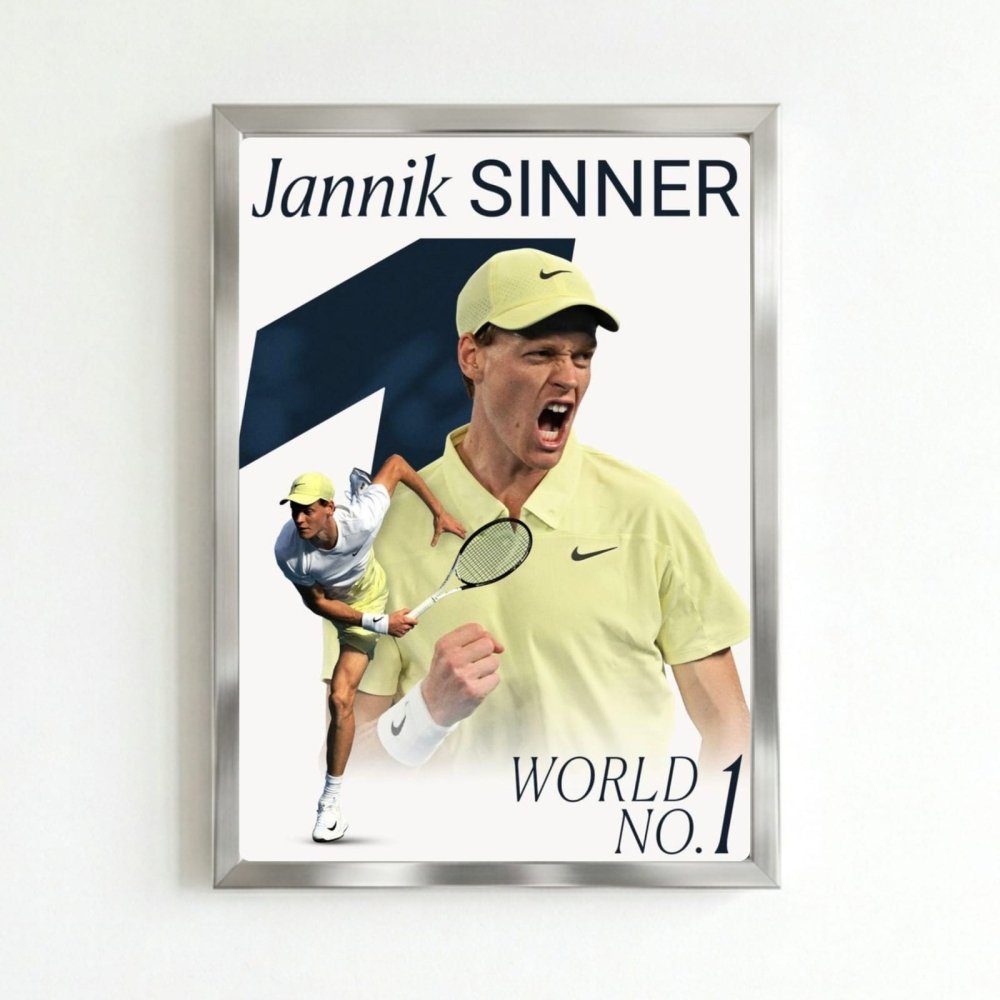 Jannik sinner - tennis - Vibes DistrictJannik sinner - tennis poster SilverVibes District