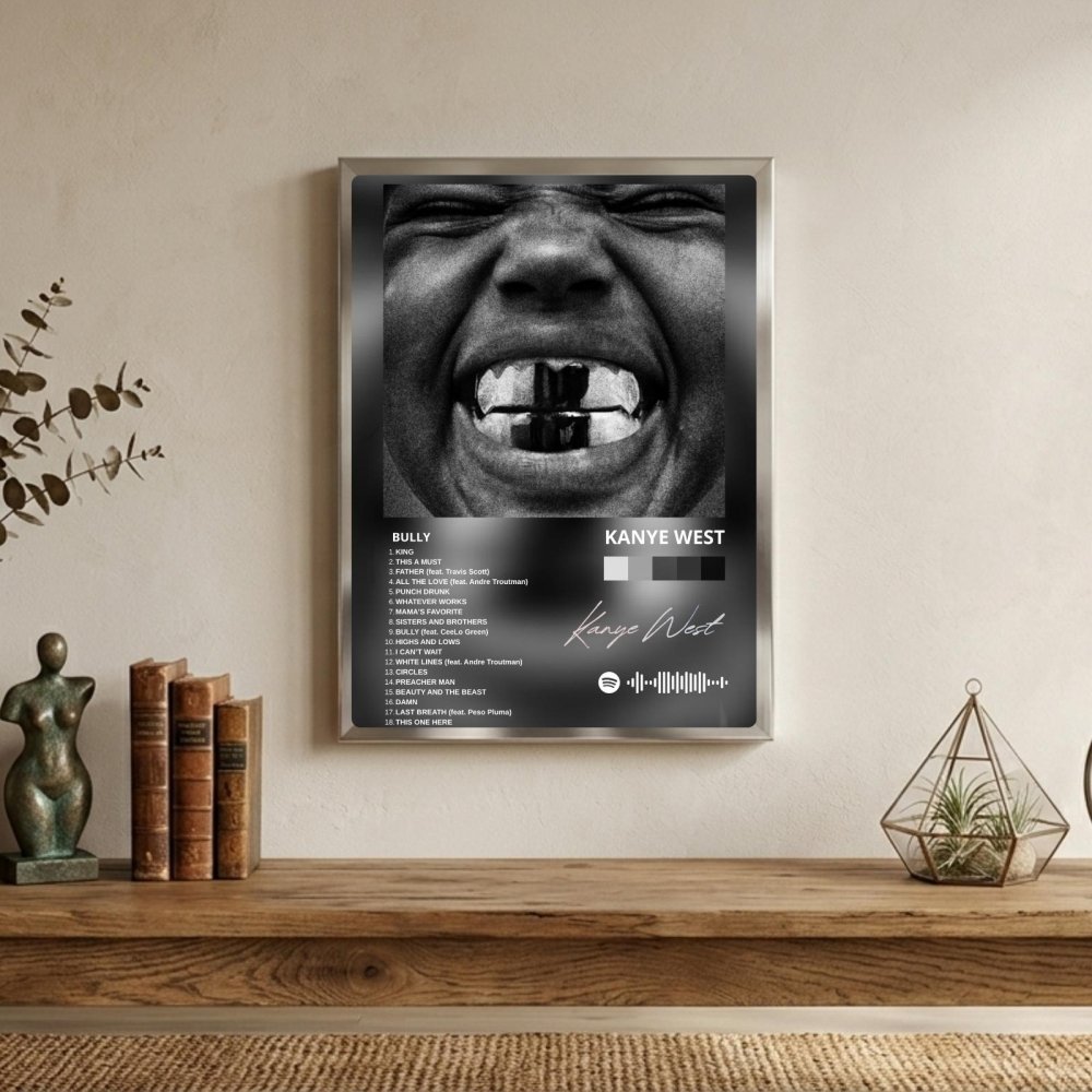 Kanye West – Bully Poster with Frame - Vibes DistrictKanye West – Bully Poster with Frame poster BiancoVibes District