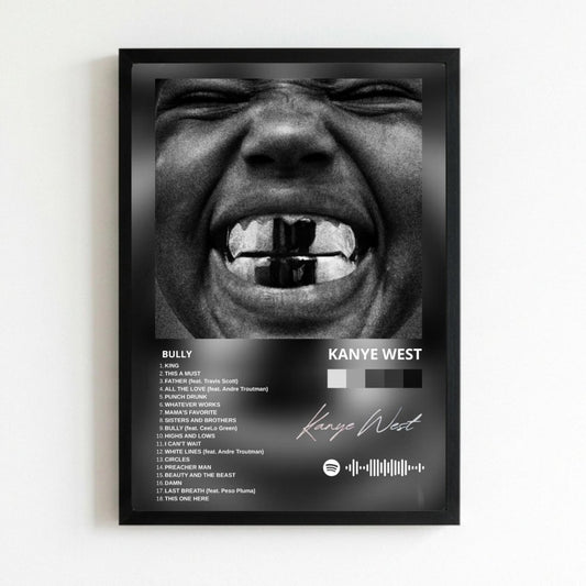 Kanye West – Bully Poster with Frame - Vibes DistrictKanye West – Bully Poster with Frame poster NeroVibes District