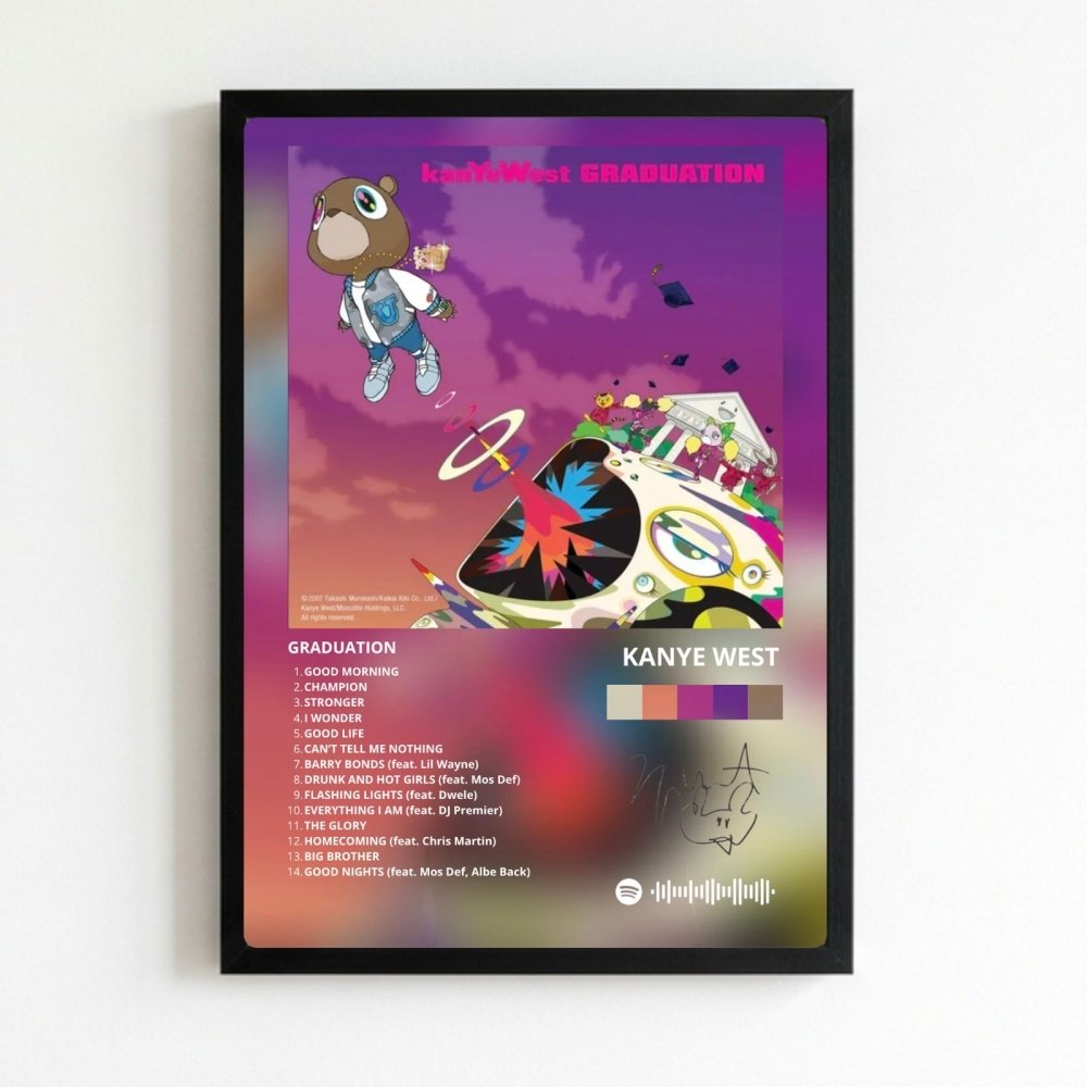 Kanye West – Graduation Poster with Frame - Vibes DistrictKanye West – Graduation Poster with Frame poster NeroVibes District