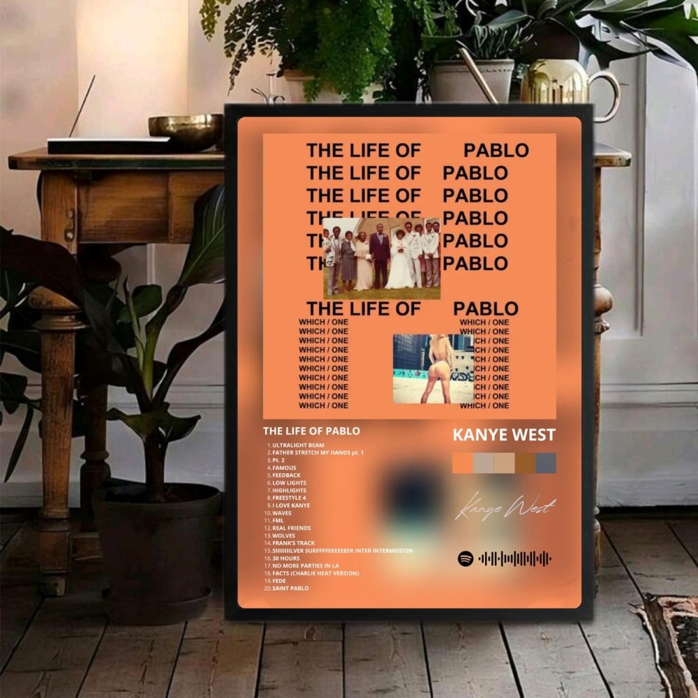Kanye West – The Life of Pablo Poster with Frame - Vibes DistrictKanye West – The Life of Pablo Poster with Frame poster NeroVibes District