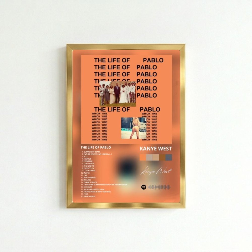Kanye West – The Life of Pablo Poster with Frame - Vibes DistrictKanye West – The Life of Pablo Poster with Frame poster NeroVibes District