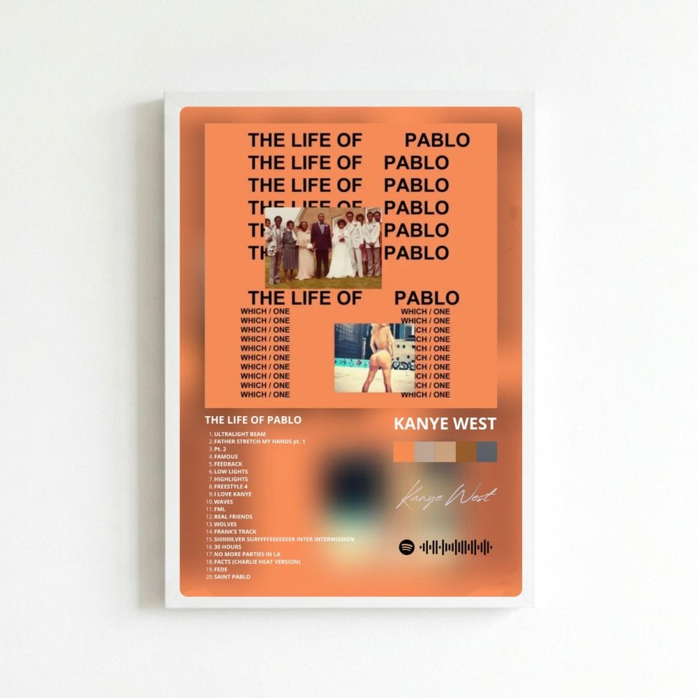 Kanye West – The Life of Pablo Poster with Frame - Vibes DistrictKanye West – The Life of Pablo Poster with Frame poster NeroVibes District