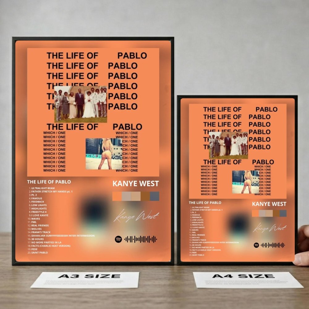 Kanye West – The Life of Pablo Poster with Frame - Vibes DistrictKanye West – The Life of Pablo Poster with Frame poster NeroVibes District