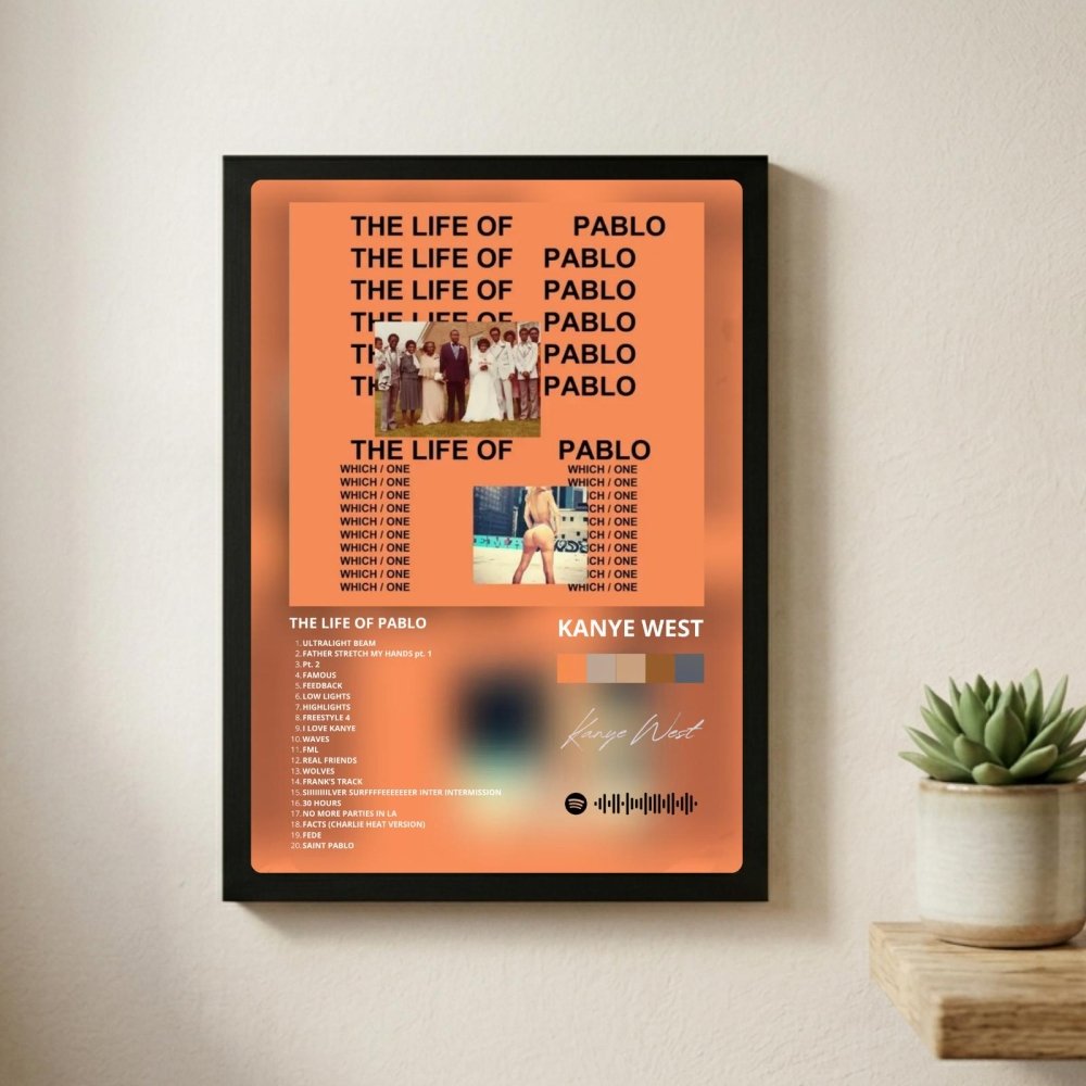 Kanye West – The Life of Pablo Poster with Frame - Vibes DistrictKanye West – The Life of Pablo Poster with Frame poster NeroVibes District