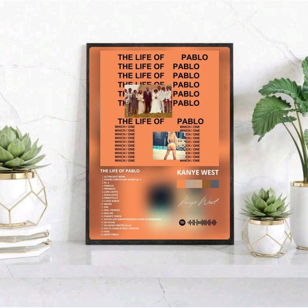 Kanye West – The Life of Pablo Poster with Frame - Vibes DistrictKanye West – The Life of Pablo Poster with Frame poster NeroVibes District