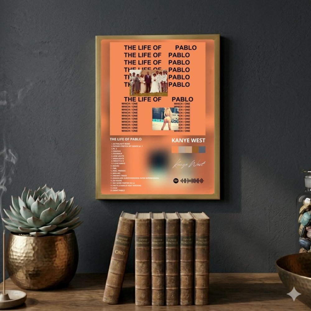 Kanye West – The Life of Pablo Poster with Frame - Vibes DistrictKanye West – The Life of Pablo Poster with Frame poster NeroVibes District