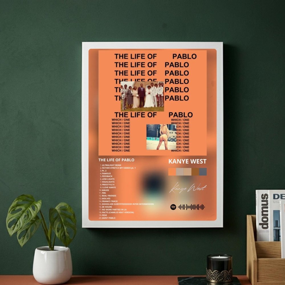 Kanye West – The Life of Pablo Poster with Frame - Vibes DistrictKanye West – The Life of Pablo Poster with Frame poster NeroVibes District