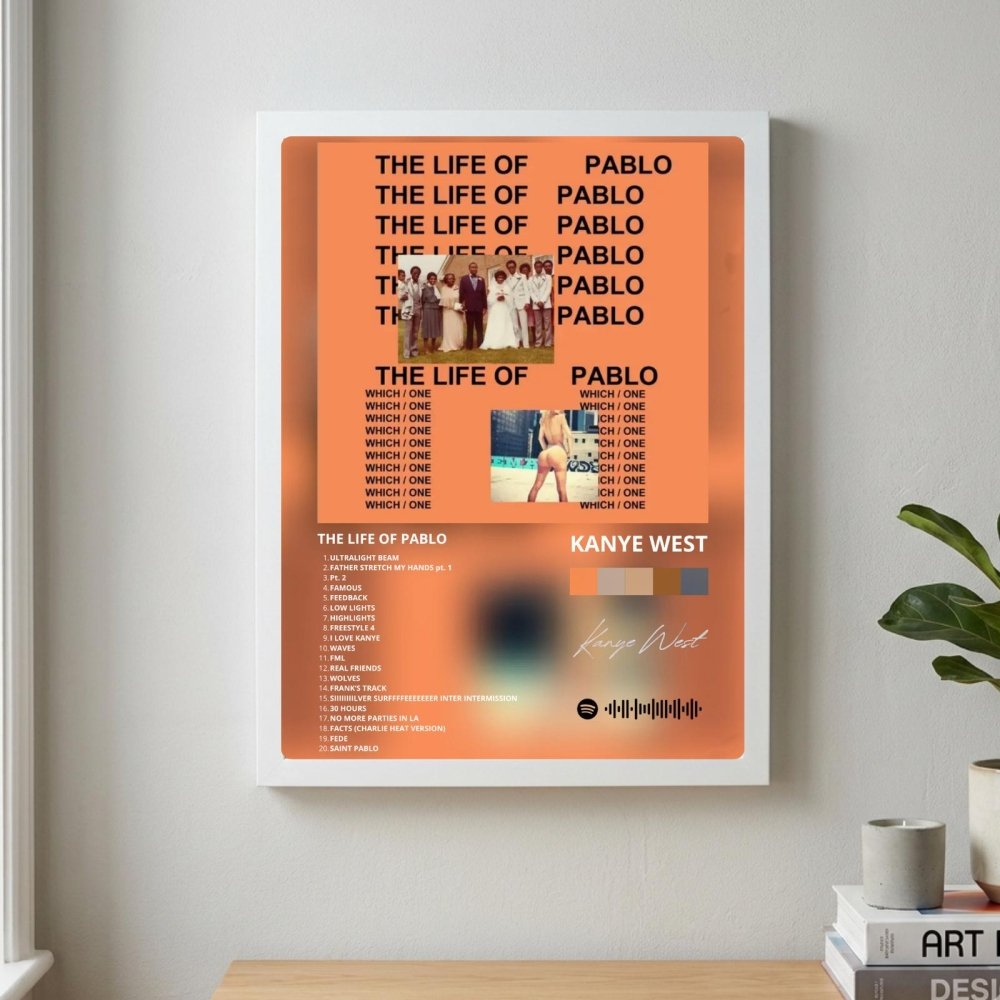 Kanye West – The Life of Pablo Poster with Frame - Vibes DistrictKanye West – The Life of Pablo Poster with Frame poster NeroVibes District