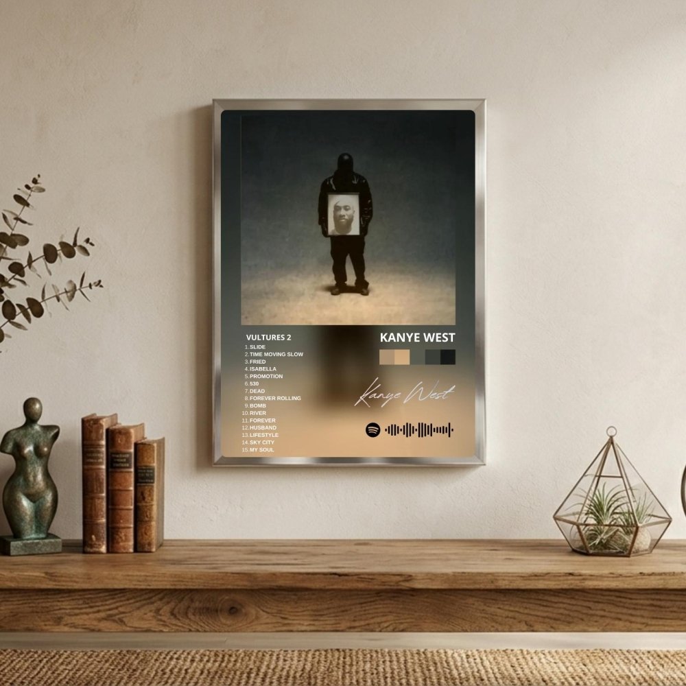 Kanye West – Vultures 1 Poster with Frame - Vibes DistrictKanye West – Vultures 1 Poster with Frame poster GoldVibes District