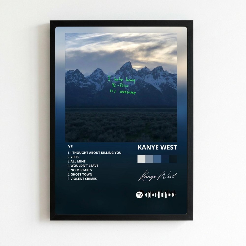 Kanye West – Ye Poster with Frame - Vibes DistrictKanye West – Ye Poster with Frame poster NeroVibes District
