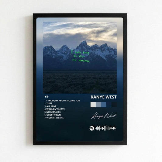 Kanye West – Ye Poster with Frame - Vibes DistrictKanye West – Ye Poster with Frame poster NeroVibes District