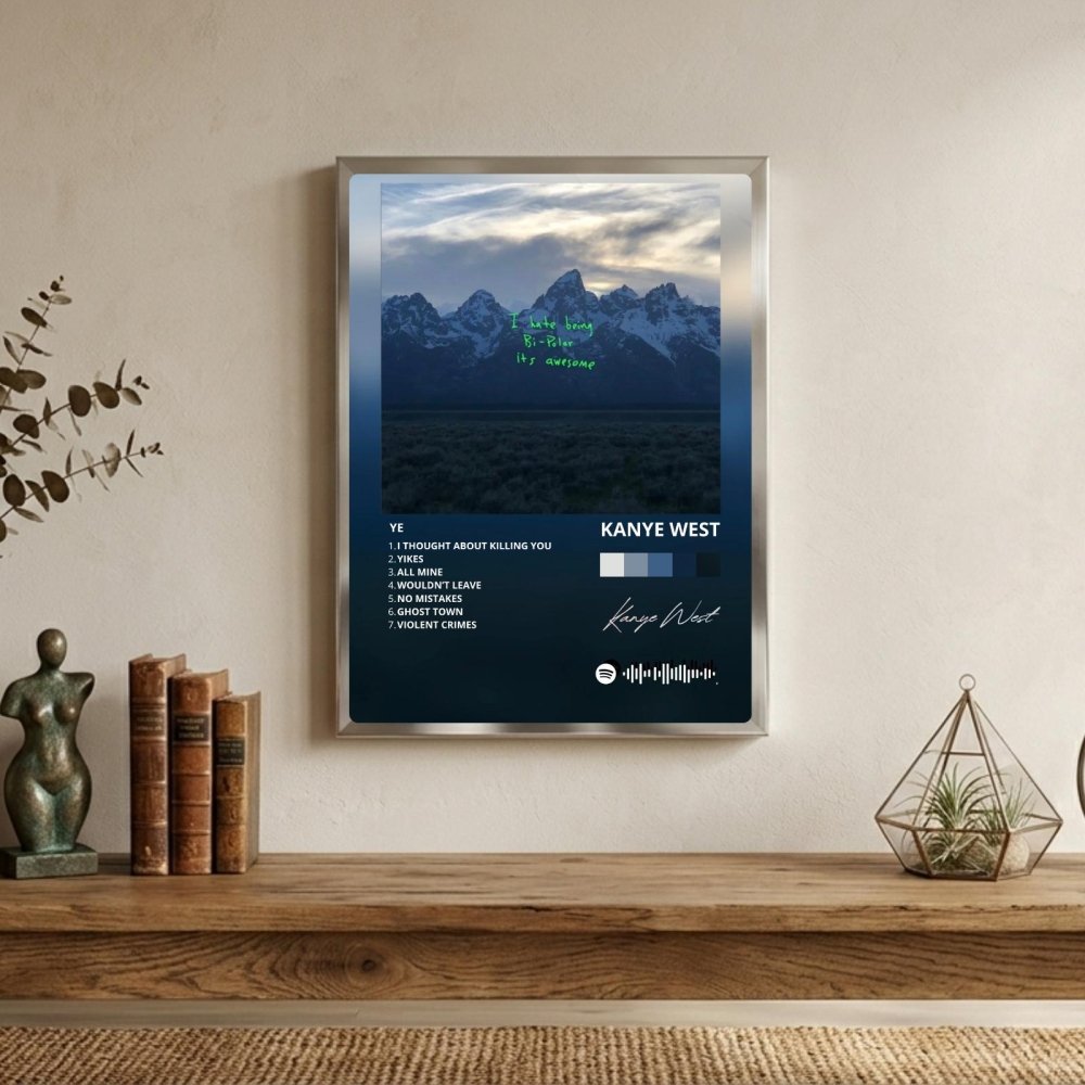 Kanye West – Ye Poster with Frame - Vibes DistrictKanye West – Ye Poster with Frame poster BiancoVibes District