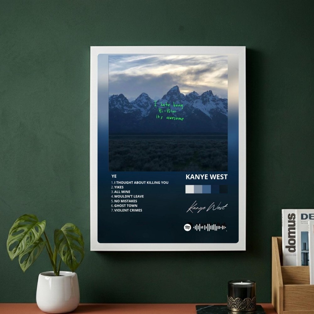 Kanye West – Ye Poster with Frame - Vibes DistrictKanye West – Ye Poster with Frame poster BiancoVibes District