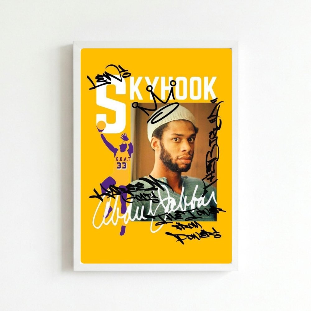 Kareem Abdul-Jabbar - Basket - Vibes DistrictKareem Abdul-Jabbar - Basket poster BiancoVibes District