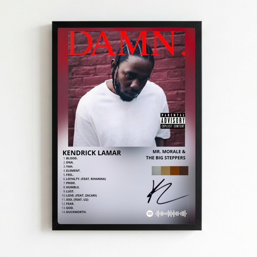 Kendrick Lamar - DAMN. Poster with Frame - Vibes DistrictKendrick Lamar - DAMN. Poster with Frame NeroVibes District