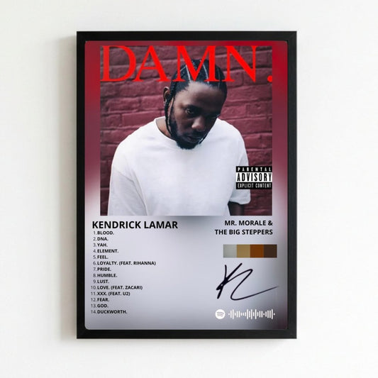 Kendrick Lamar - DAMN. Poster with Frame - Vibes DistrictKendrick Lamar - DAMN. Poster with Frame NeroVibes District