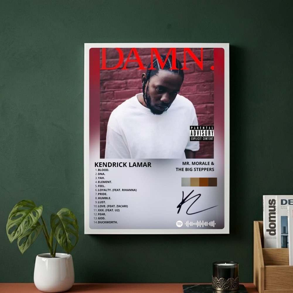 Kendrick Lamar - DAMN. Poster with Frame - Vibes DistrictKendrick Lamar - DAMN. Poster with Frame SilverVibes District