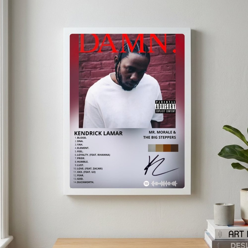 Kendrick Lamar - DAMN. Poster with Frame - Vibes DistrictKendrick Lamar - DAMN. Poster with Frame SilverVibes District
