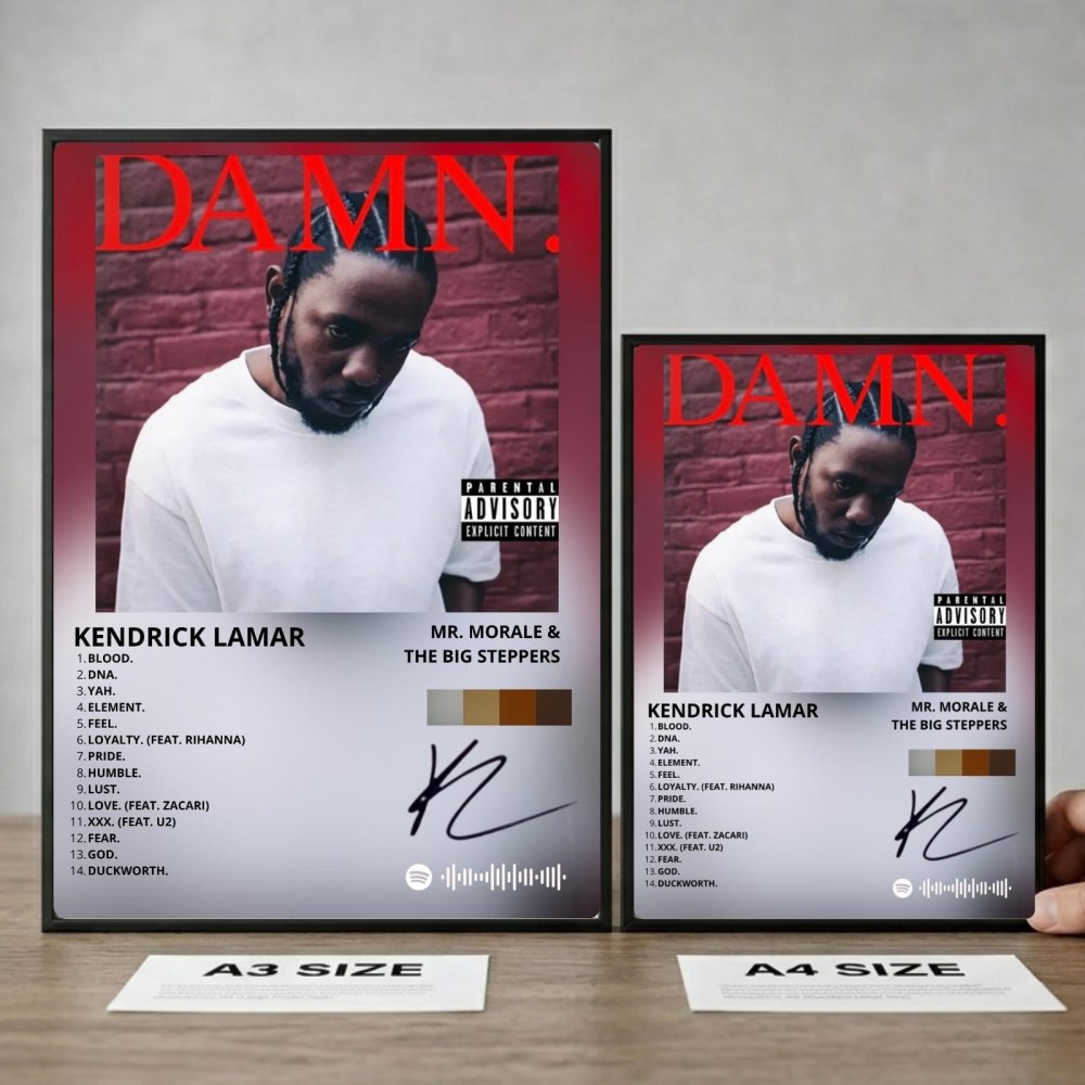Kendrick Lamar - DAMN. Poster with Frame - Vibes DistrictKendrick Lamar - DAMN. Poster with Frame SilverVibes District