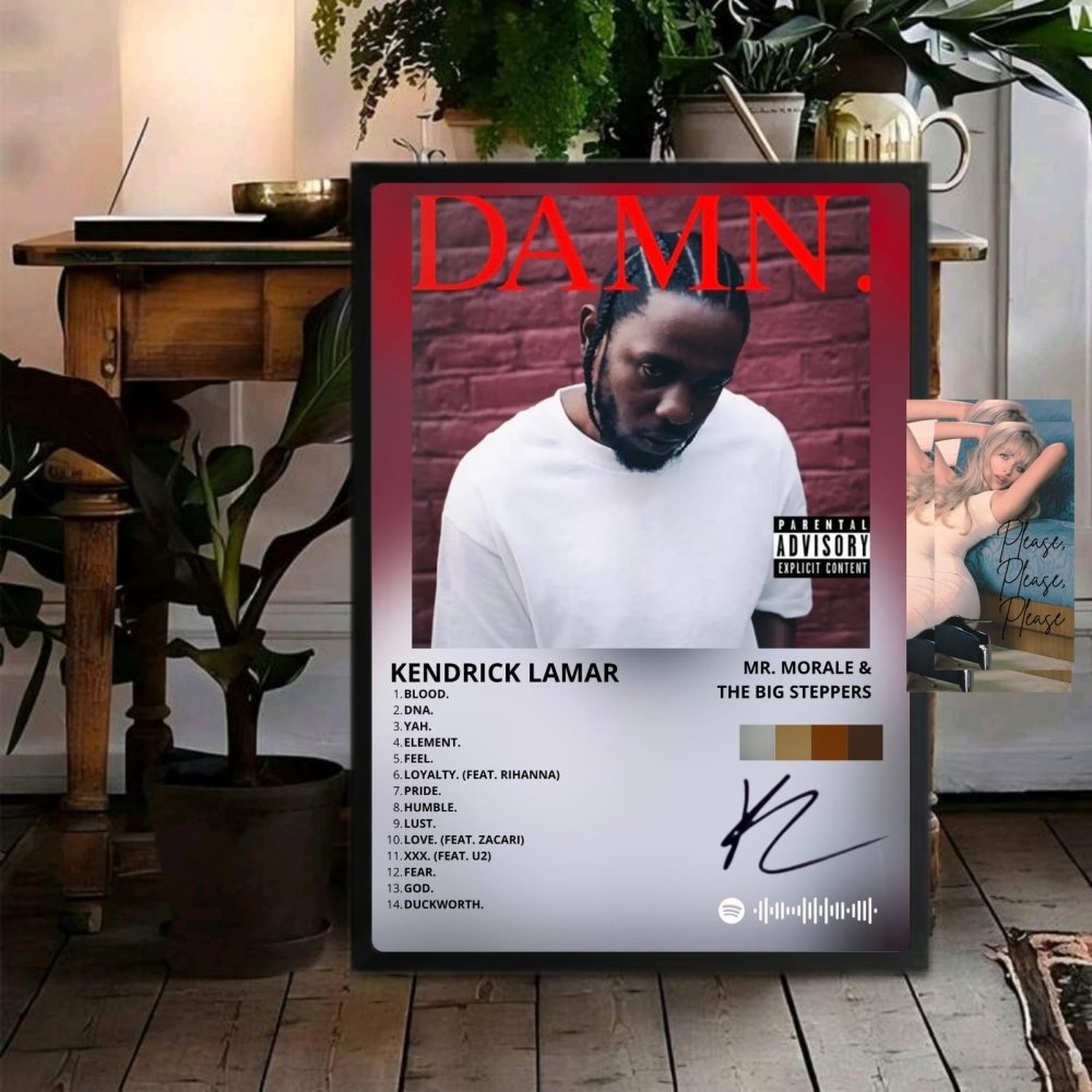 Kendrick Lamar - DAMN. Poster with Frame - Vibes DistrictKendrick Lamar - DAMN. Poster with Frame SilverVibes District