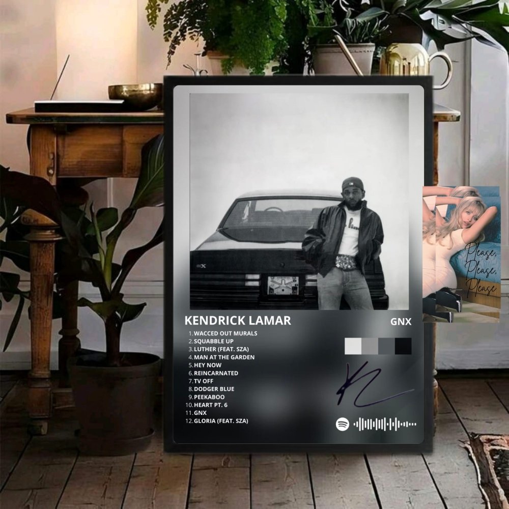 Kendrick Lamar - GNX Poster with Frame - Vibes DistrictKendrick Lamar - GNX Poster with Frame BiancoVibes District