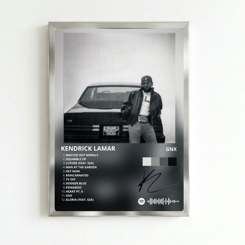 Kendrick Lamar - GNX Poster with Frame - Vibes DistrictKendrick Lamar - GNX Poster with Frame SilverVibes District