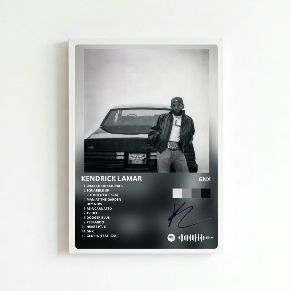 Kendrick Lamar - GNX Poster with Frame - Vibes DistrictKendrick Lamar - GNX Poster with Frame BiancoVibes District