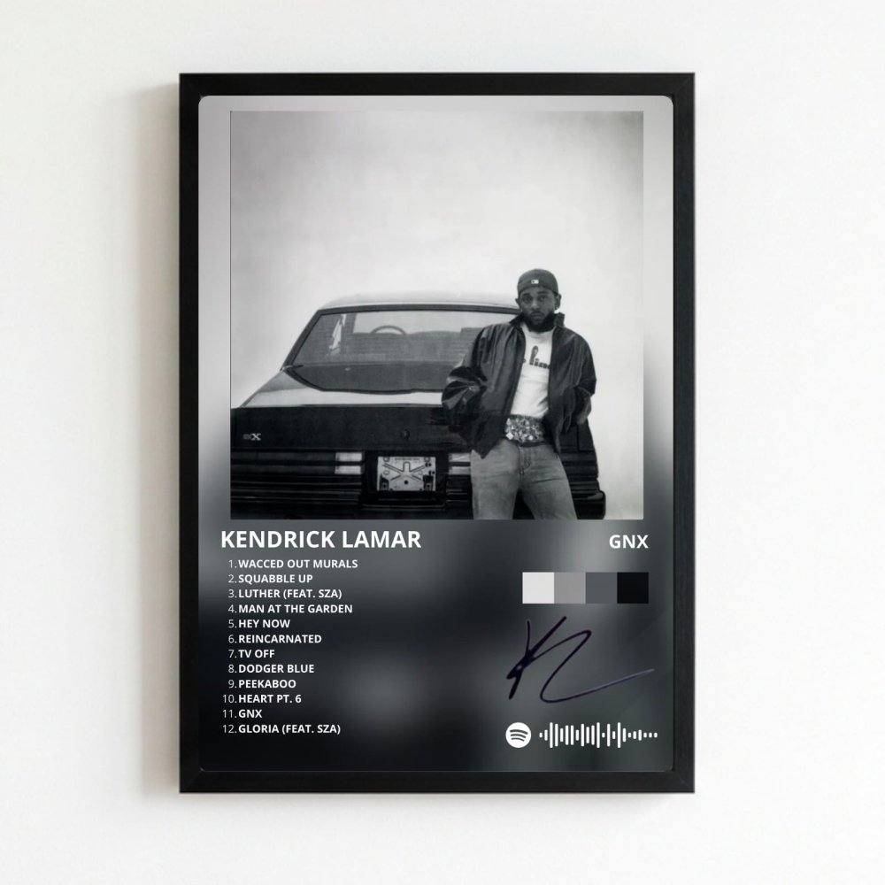 Kendrick Lamar - GNX Poster with Frame - Vibes DistrictKendrick Lamar - GNX Poster with Frame NeroVibes District