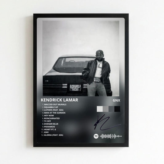 Kendrick Lamar - GNX Poster with Frame - Vibes DistrictKendrick Lamar - GNX Poster with Frame NeroVibes District