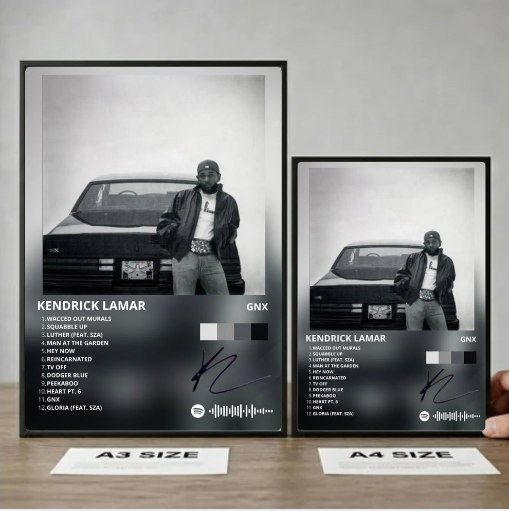 Kendrick Lamar - GNX Poster with Frame - Vibes DistrictKendrick Lamar - GNX Poster with Frame BiancoVibes District