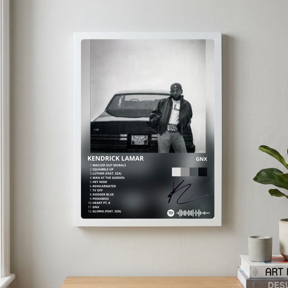 Kendrick Lamar - GNX Poster with Frame - Vibes DistrictKendrick Lamar - GNX Poster with Frame BiancoVibes District