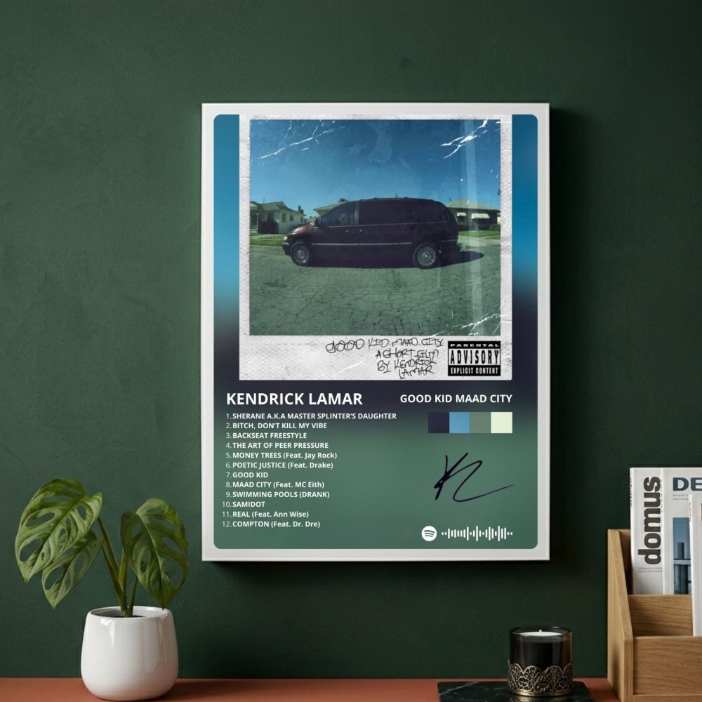 Kendrick Lamar - Good Kid M.A.A.D City Deluxe Poster with Frame - Vibes DistrictKendrick Lamar - Good Kid M.A.A.D City Deluxe Poster with Frame SilverVibes District