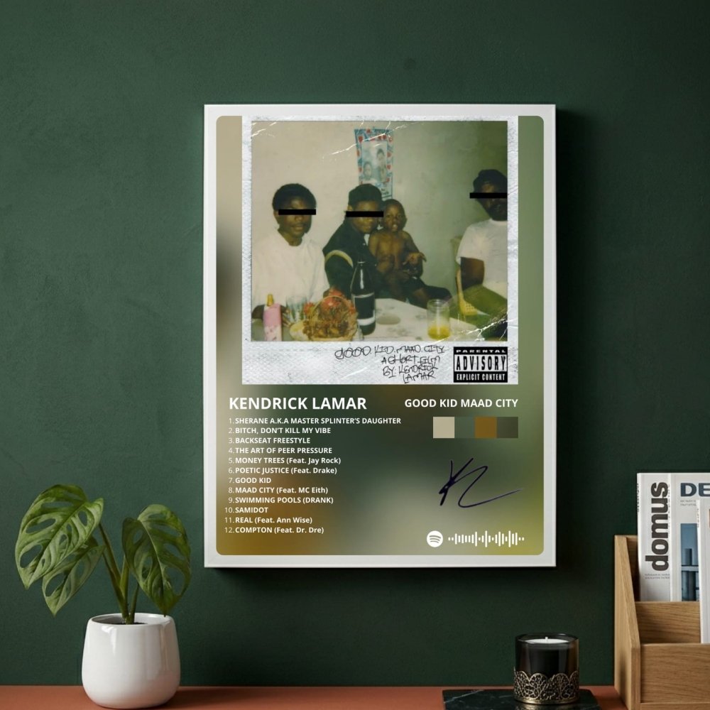 Kendrick Lamar - Good Kid M.A.A.D City Poster with Frame - Vibes DistrictKendrick Lamar - Good Kid M.A.A.D City Poster with Frame SilverVibes District