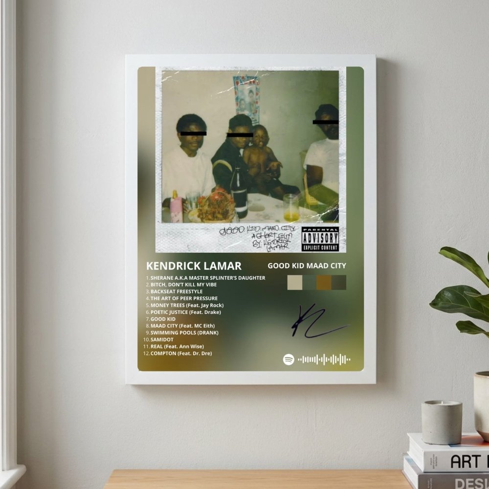 Kendrick Lamar - Good Kid M.A.A.D City Poster with Frame - Vibes DistrictKendrick Lamar - Good Kid M.A.A.D City Poster with Frame SilverVibes District