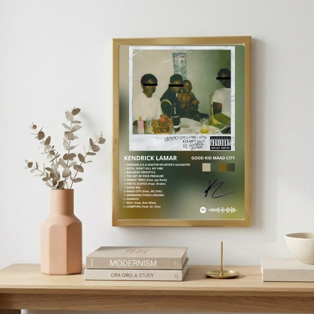 Kendrick Lamar - Good Kid M.A.A.D City Poster with Frame - Vibes DistrictKendrick Lamar - Good Kid M.A.A.D City Poster with Frame SilverVibes District