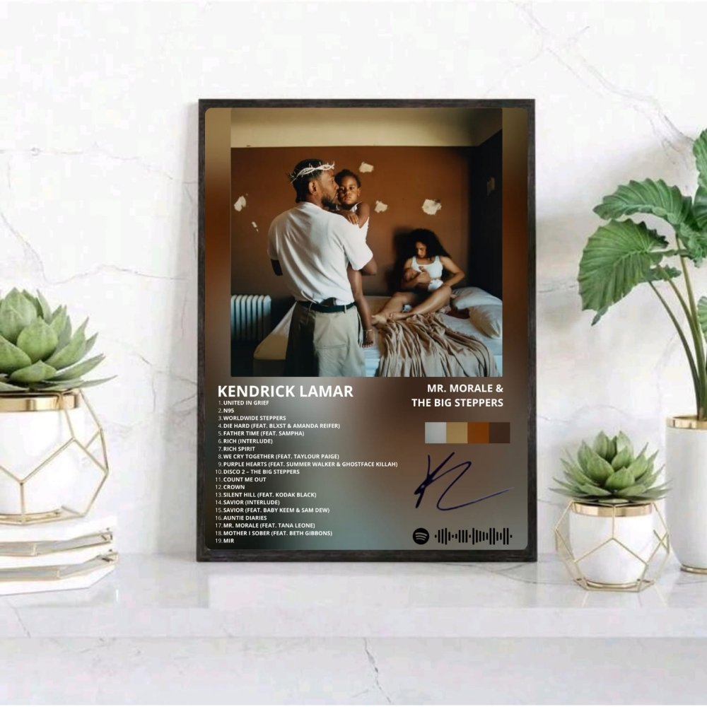 Kendrick Lamar - Mr. Morale & The Big Steppers Poster with Frame - Vibes DistrictKendrick Lamar - Mr. Morale & The Big Steppers Poster with Frame GoldVibes District