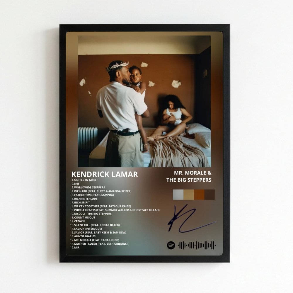 Kendrick Lamar - Mr. Morale & The Big Steppers Poster with Frame - Vibes DistrictKendrick Lamar - Mr. Morale & The Big Steppers Poster with Frame NeroVibes District