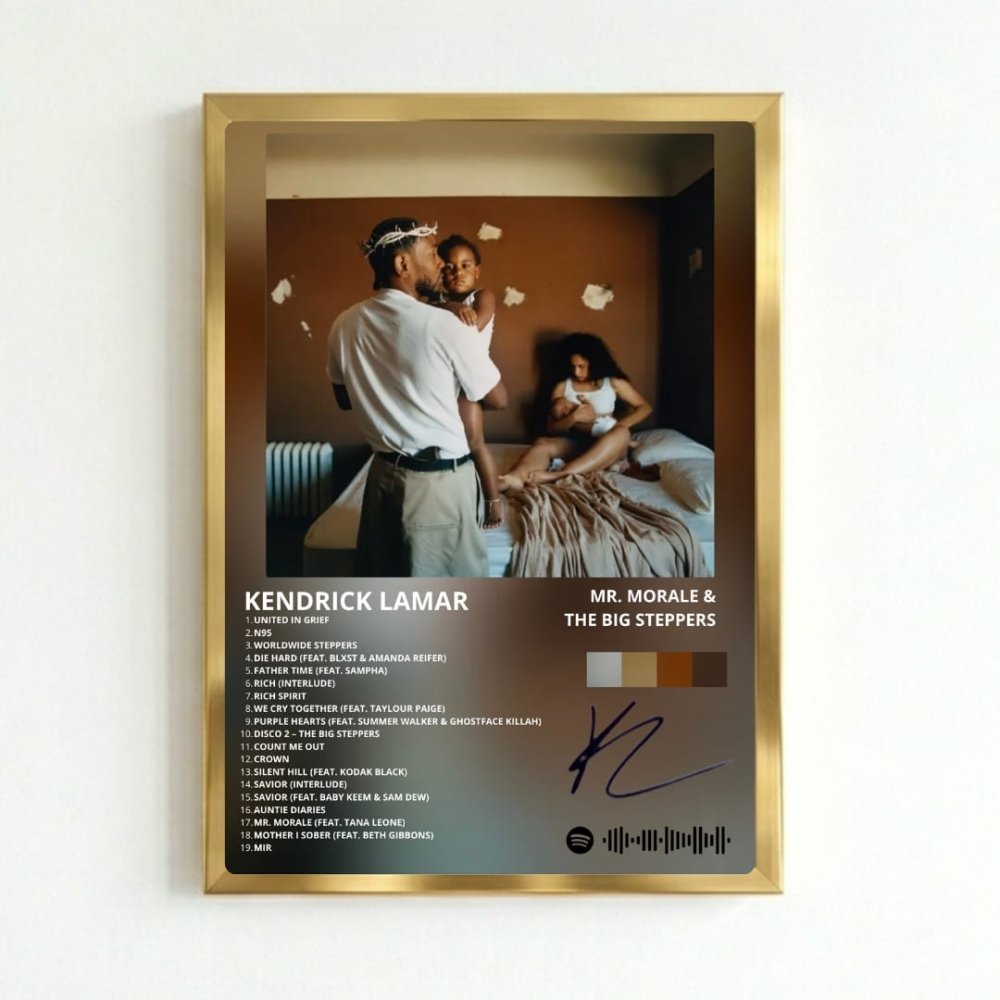 Kendrick Lamar - Mr. Morale & The Big Steppers Poster with Frame - Vibes DistrictKendrick Lamar - Mr. Morale & The Big Steppers Poster with Frame GoldVibes District