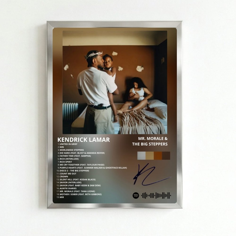 Kendrick Lamar - Mr. Morale & The Big Steppers Poster with Frame - Vibes DistrictKendrick Lamar - Mr. Morale & The Big Steppers Poster with Frame SilverVibes District
