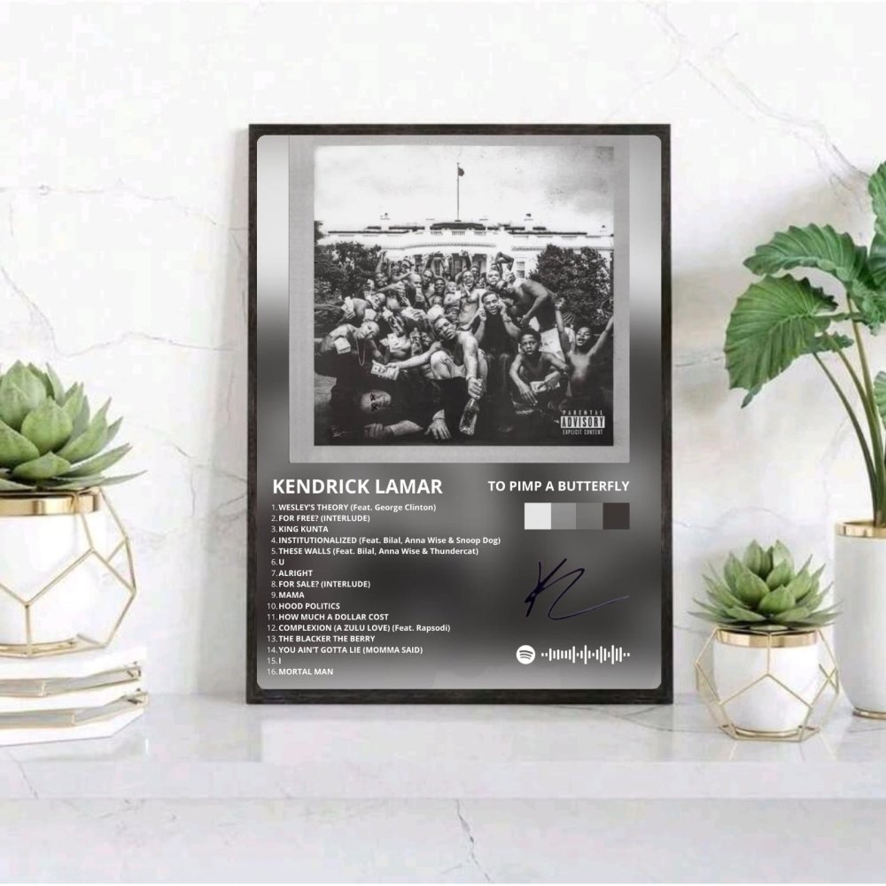 Kendrick Lamar - To Pimp A Butterfly Poster with Frame - Vibes DistrictKendrick Lamar - To Pimp A Butterfly Poster with Frame SilverVibes District