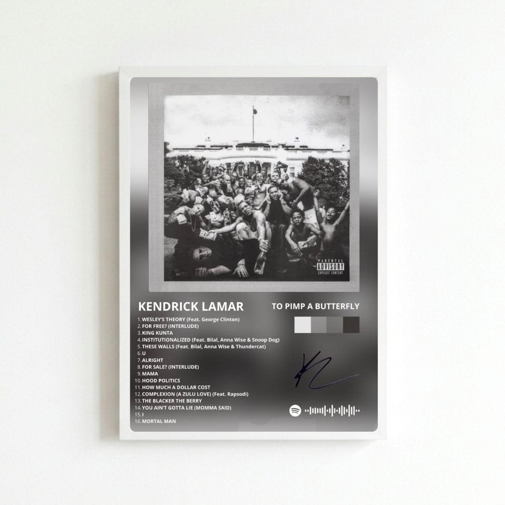 Kendrick Lamar - To Pimp A Butterfly Poster with Frame - Vibes DistrictKendrick Lamar - To Pimp A Butterfly Poster with Frame BiancoVibes District