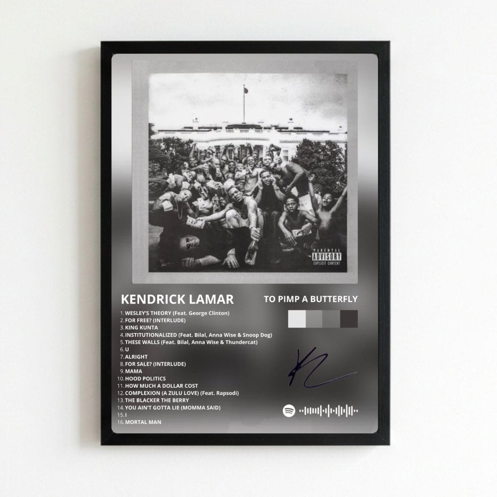 Kendrick Lamar - To Pimp A Butterfly Poster with Frame - Vibes DistrictKendrick Lamar - To Pimp A Butterfly Poster with Frame NeroVibes District